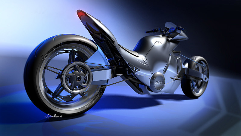 Concept Car，Motorcycle，Hand drawn，Rendering，