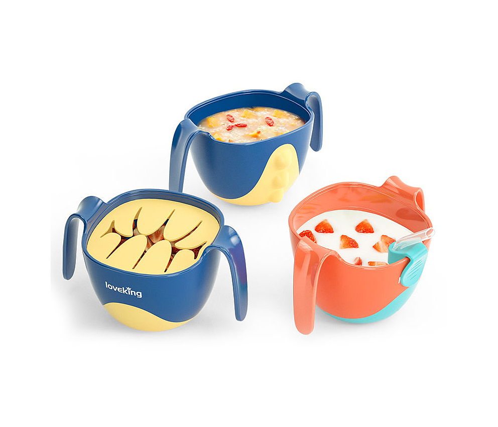 Three in one children's supplementary food bowl，tableware，Auxiliary food bowl，Snack bowl，