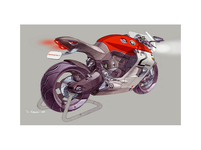 Concept Car，Motorcycle，Hand drawn，Rendering，
