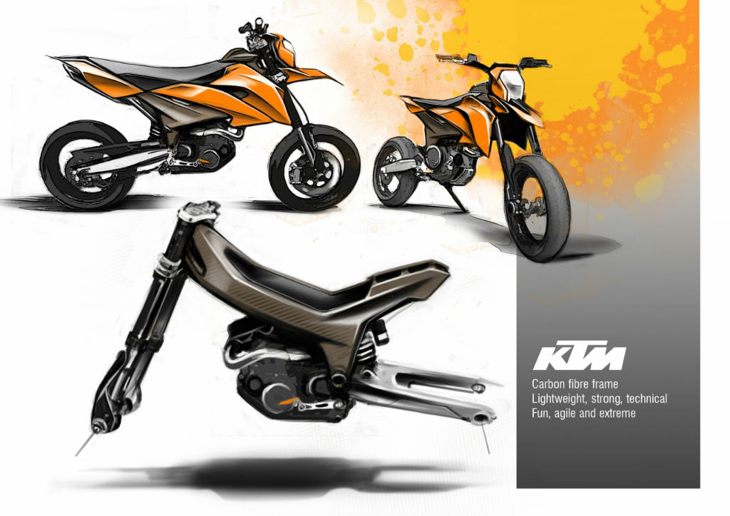 Concept Car，Motorcycle，Hand drawn，Rendering，