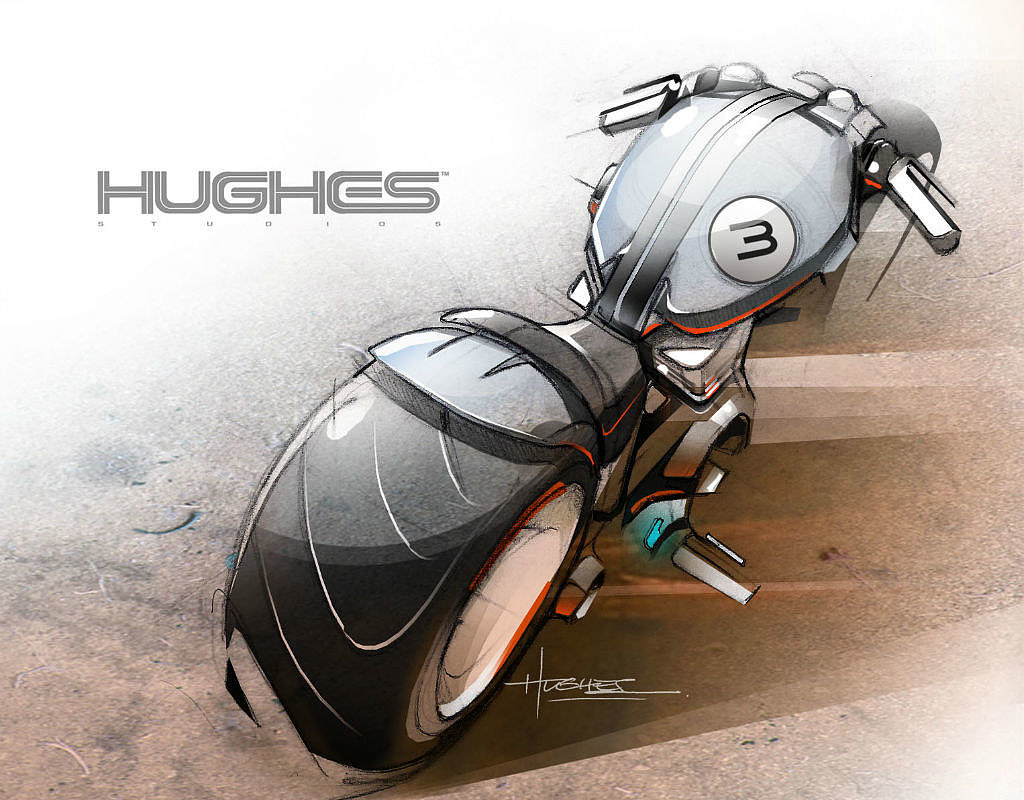 Concept Car，Motorcycle，Hand drawn，Rendering，