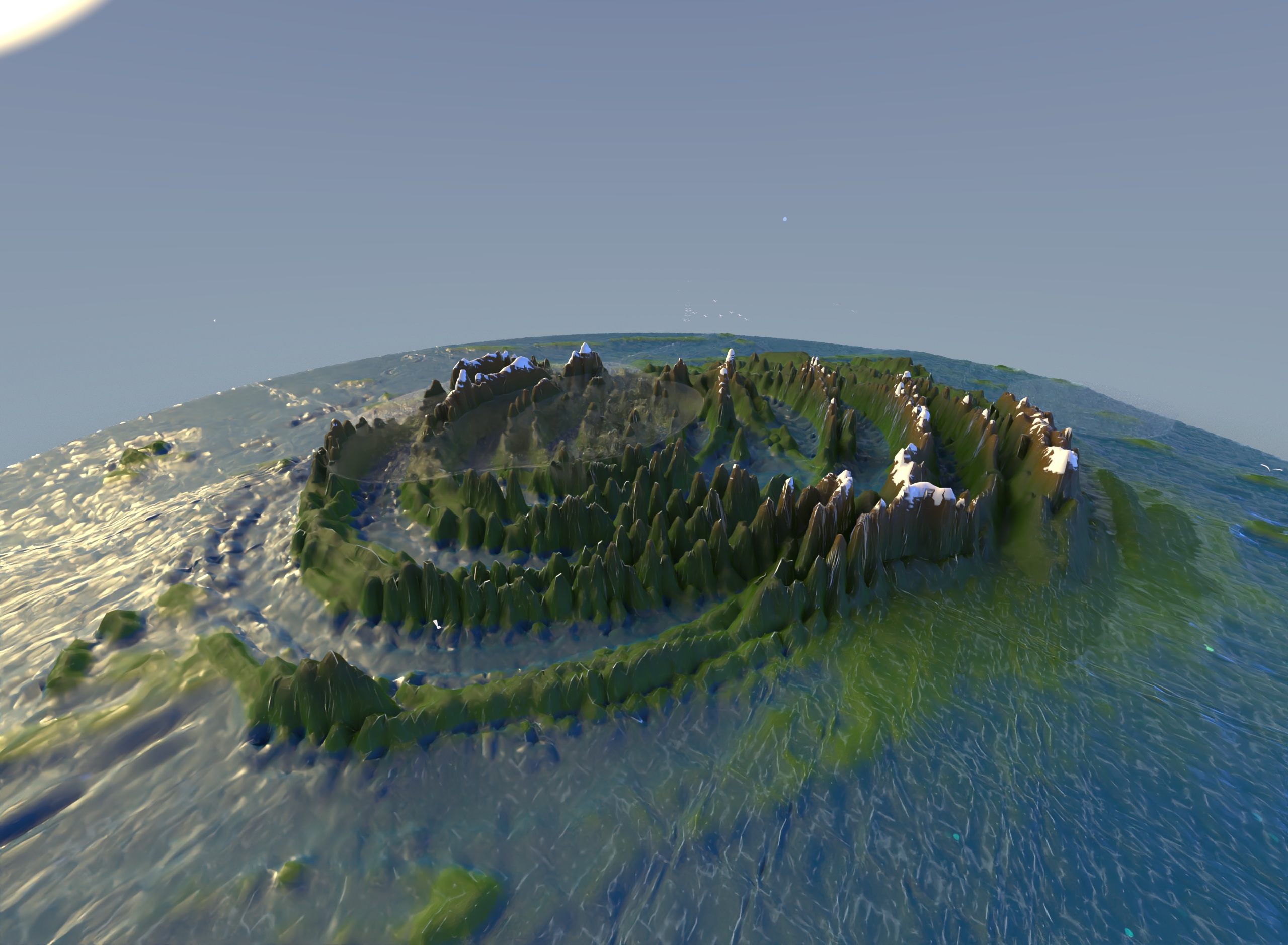 Nature, snow mountain, keyshot，