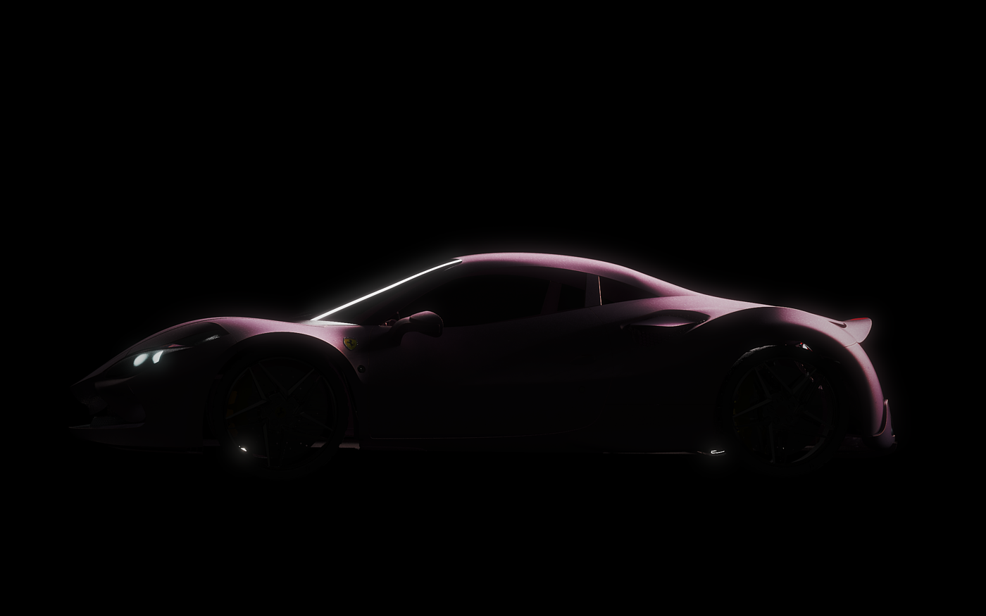 Sports car modeling and rendering exercise，