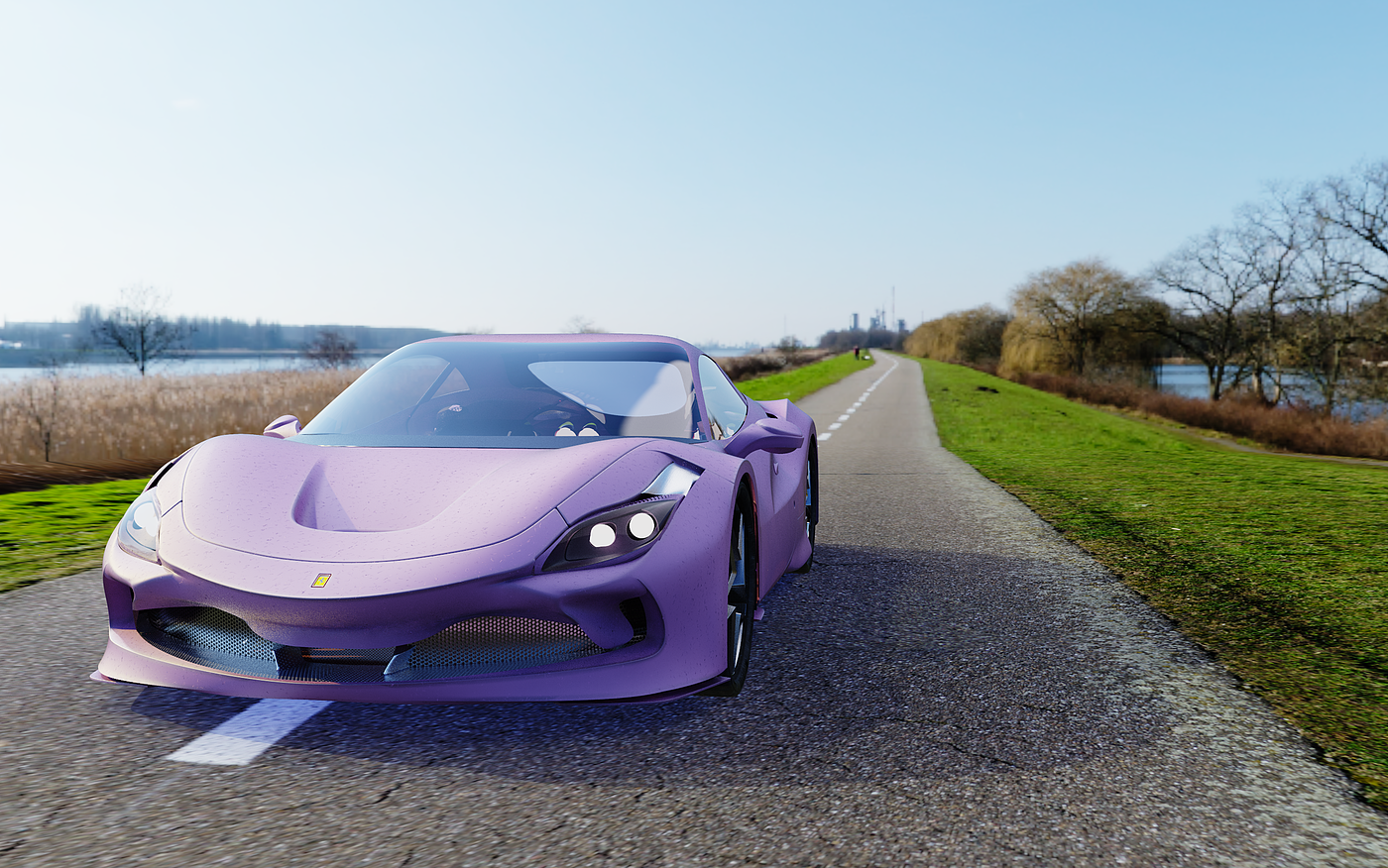Sports car modeling and rendering exercise，
