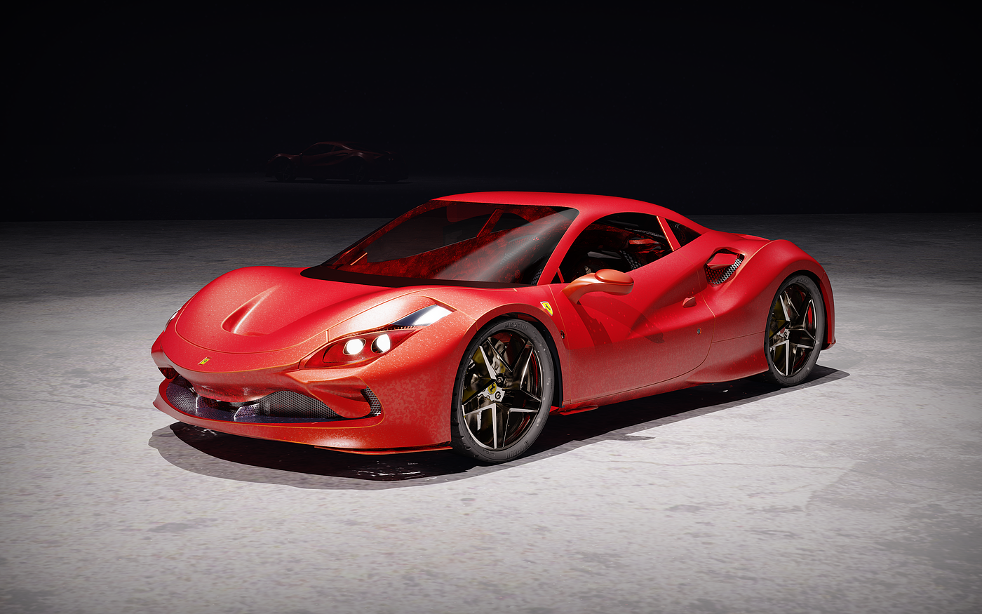Sports car modeling and rendering exercise，