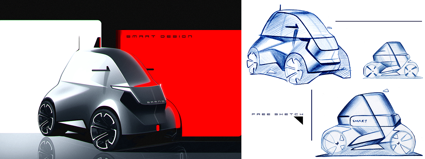 Automobile design，Hand drawn，industrial design，product design，sketch，Design sketch，Car sketch，Design，