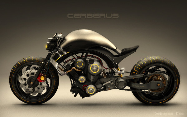 Concept Car，Motorcycle，Hand drawn，Rendering，