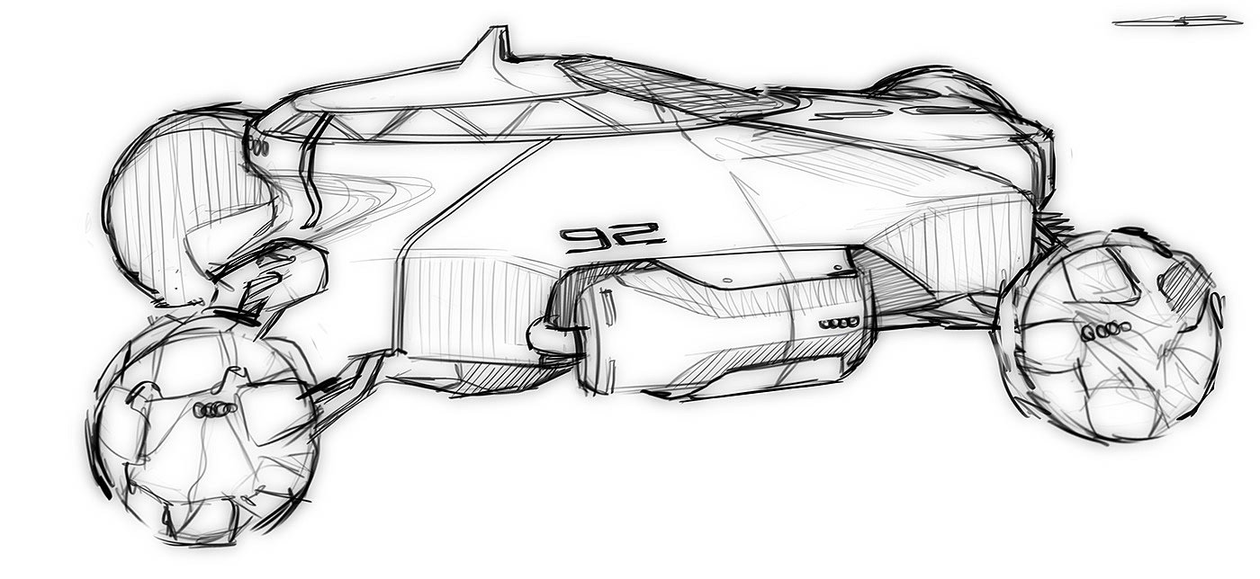 automobile，audi，Hand drawn，sketch，