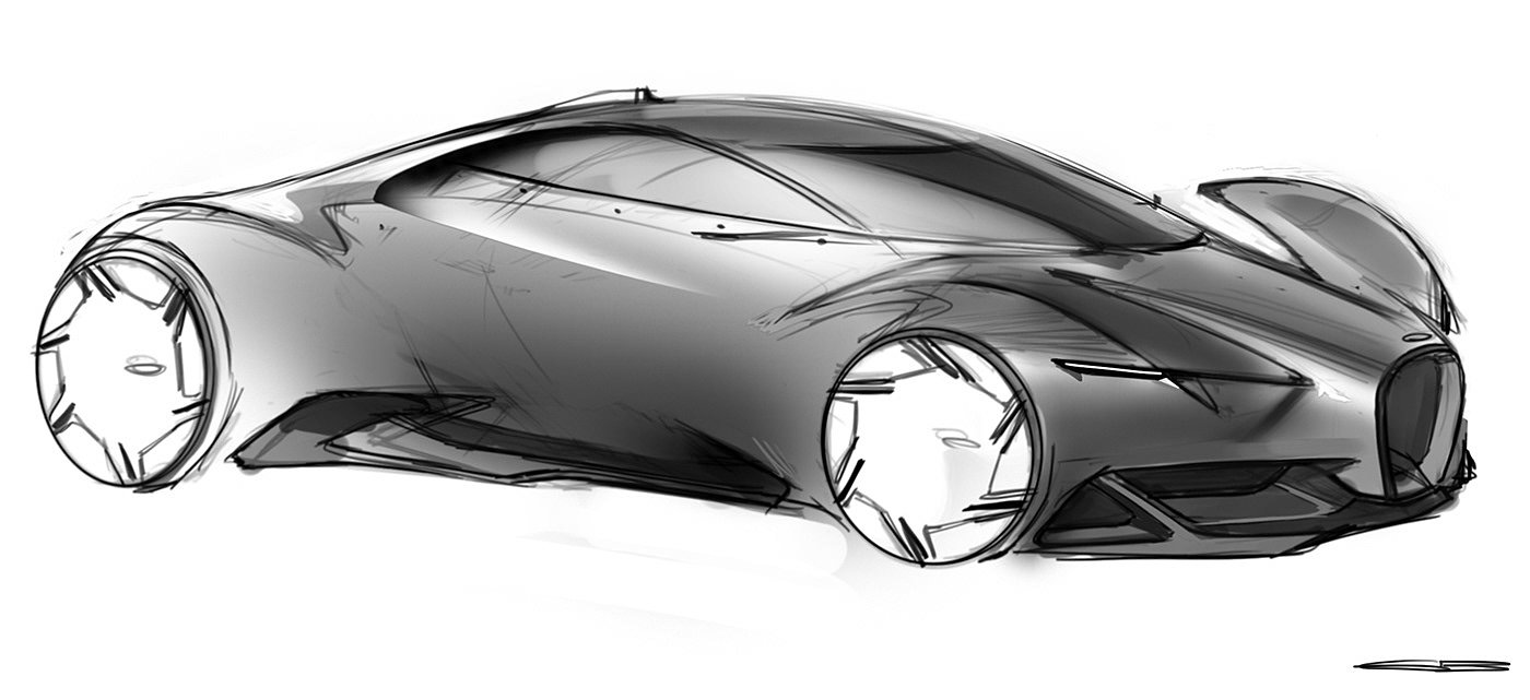 automobile，audi，Hand drawn，sketch，