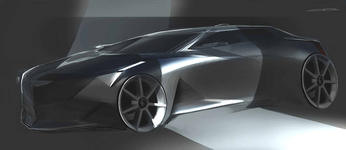 automobile，audi，Hand drawn，sketch，