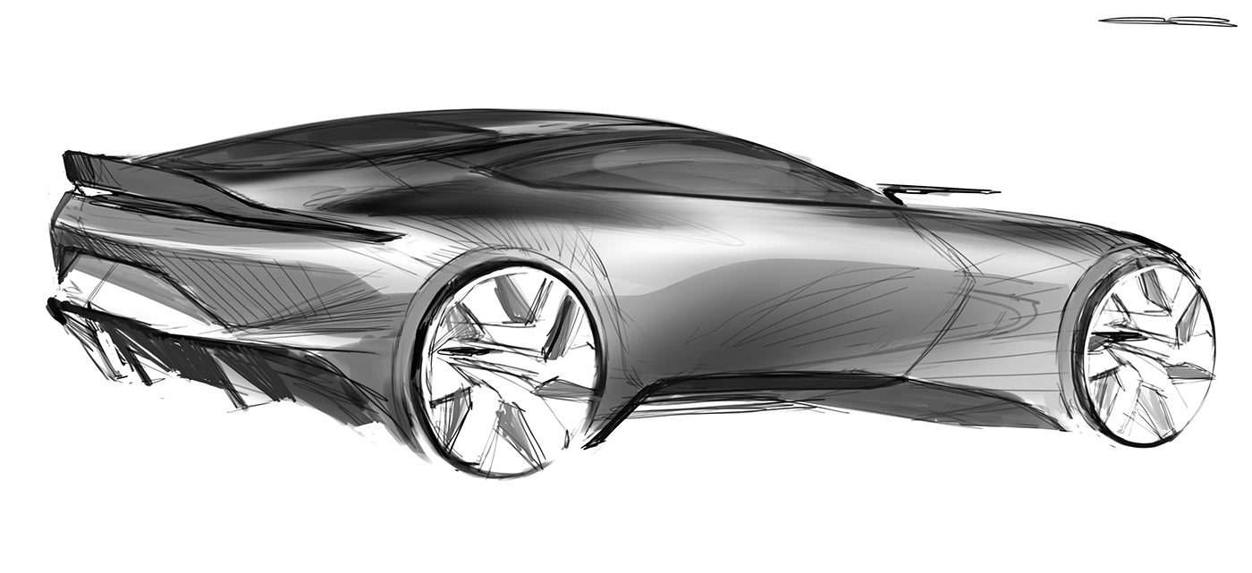 automobile，audi，Hand drawn，sketch，