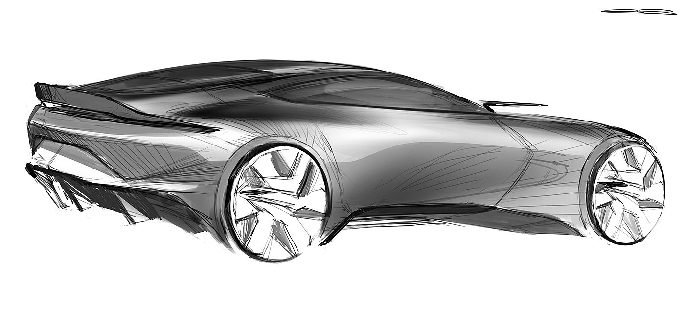 automobile，audi，Hand drawn，sketch，