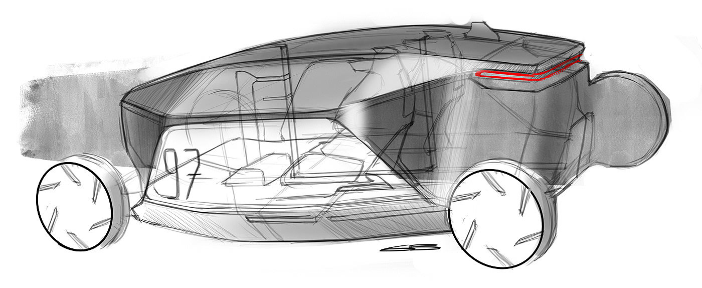 automobile，audi，Hand drawn，sketch，