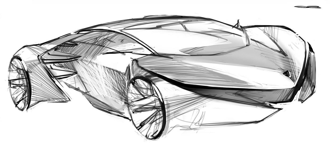 automobile，audi，Hand drawn，sketch，