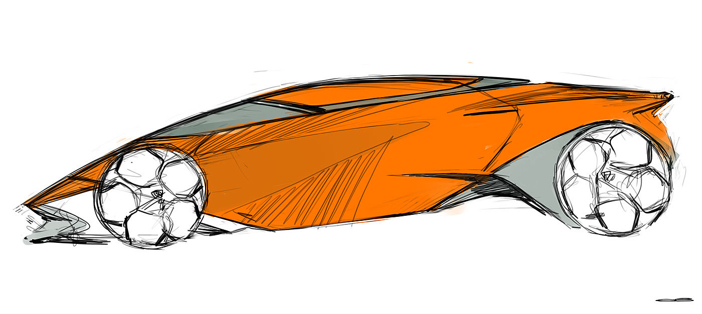 automobile，audi，Hand drawn，sketch，