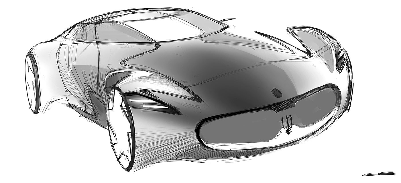 automobile，audi，Hand drawn，sketch，