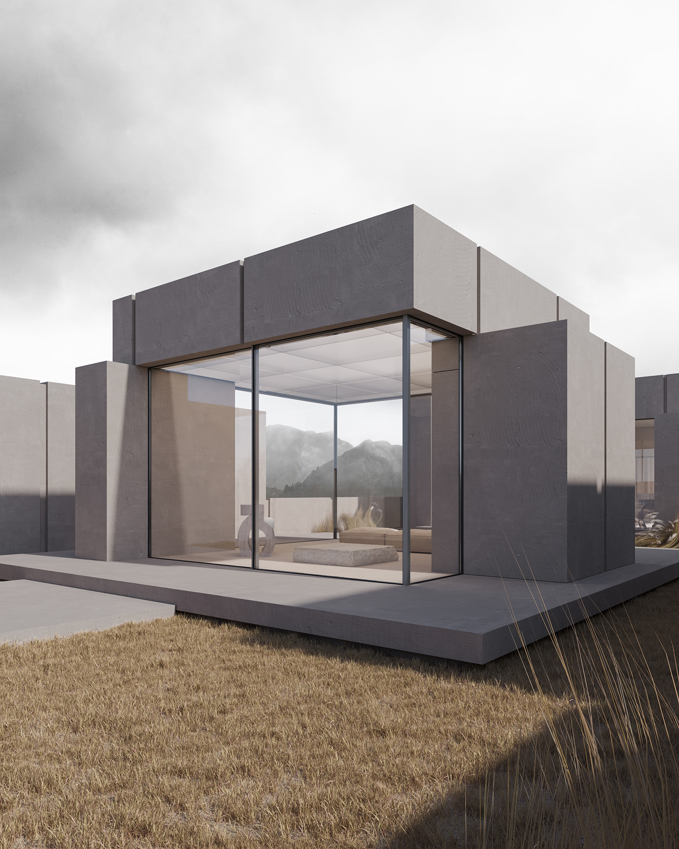 Introvert，residence，geometry，Interior design，