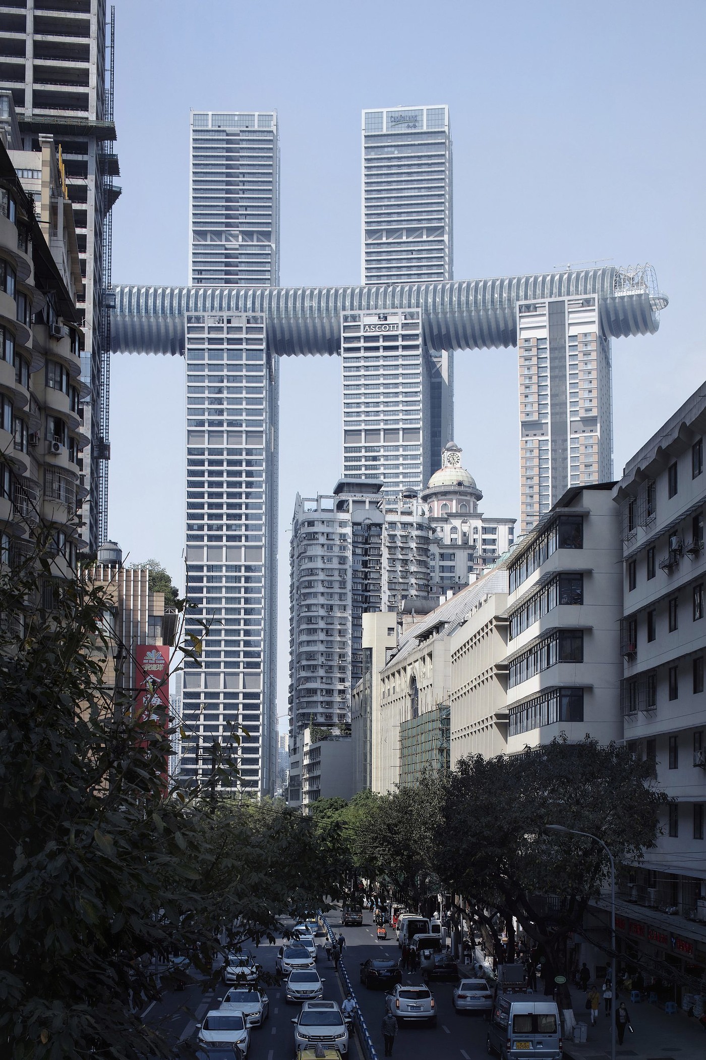 Chongqing Raffles City，skyscraper，Architecture，