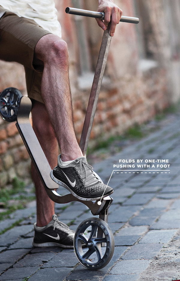 motion，outdoors，fold，Scooter，Tool design，