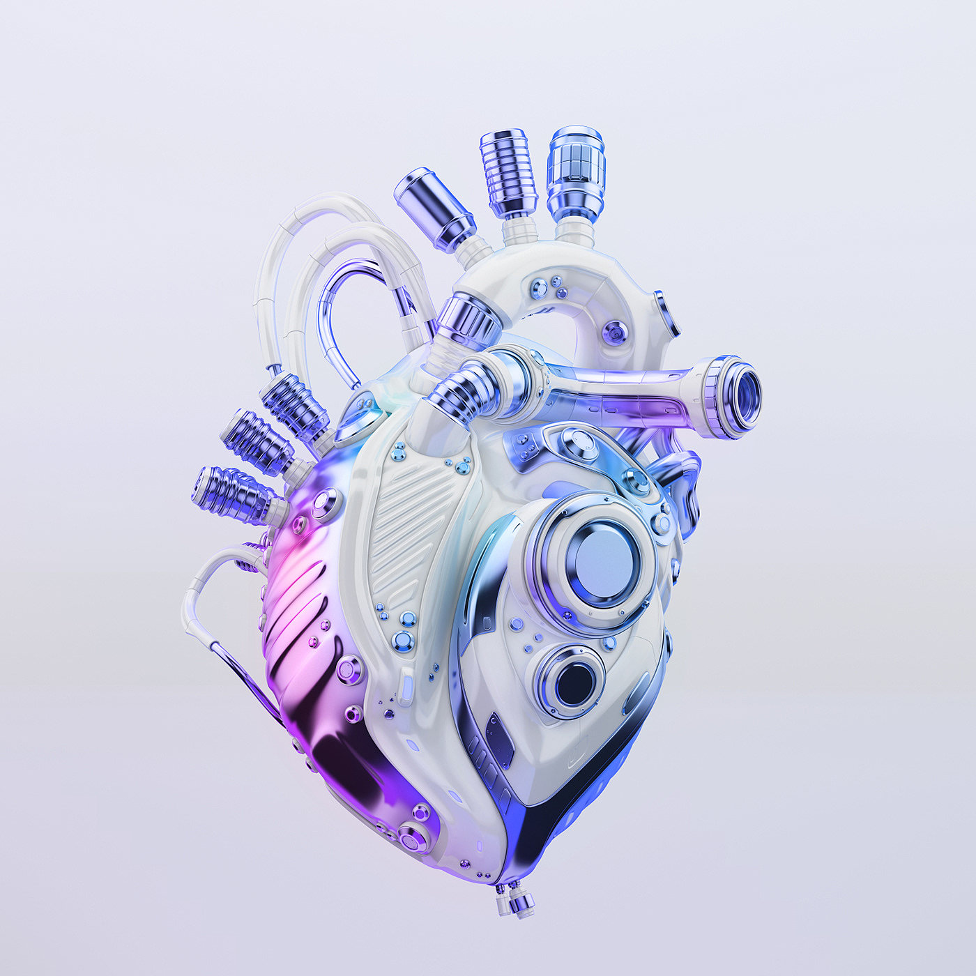 ultraviolet rays，Robot heart，mapping，CGI mapping，Render，