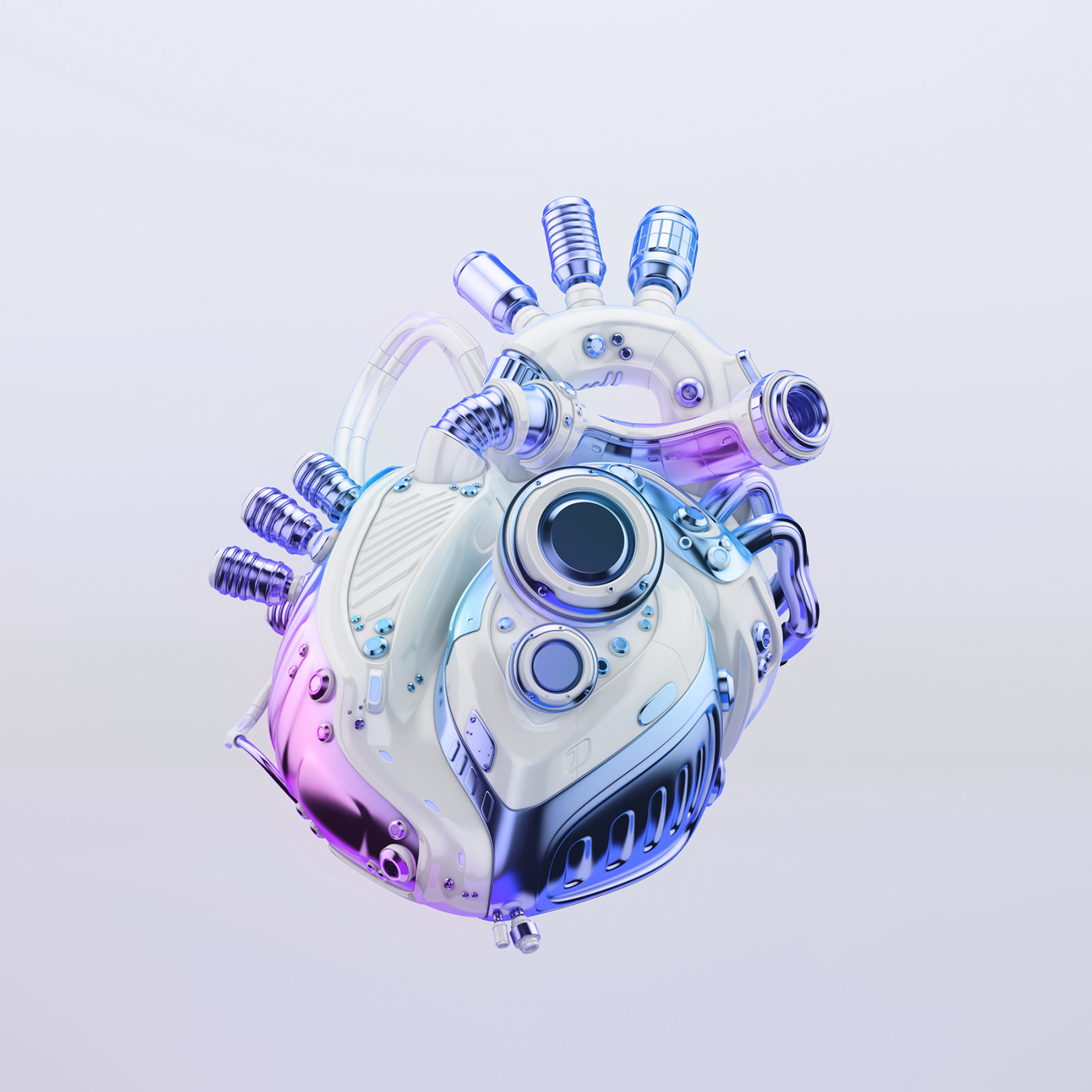 ultraviolet rays，Robot heart，mapping，CGI mapping，Render，