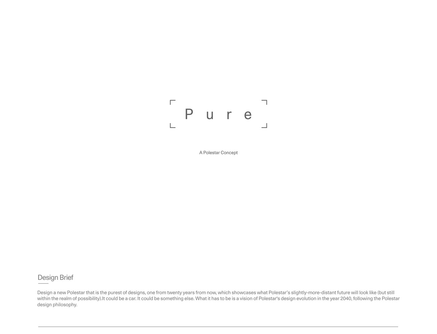Polestar Pure，Murray Sharp，conceptual design，Automobile design，a design chart，