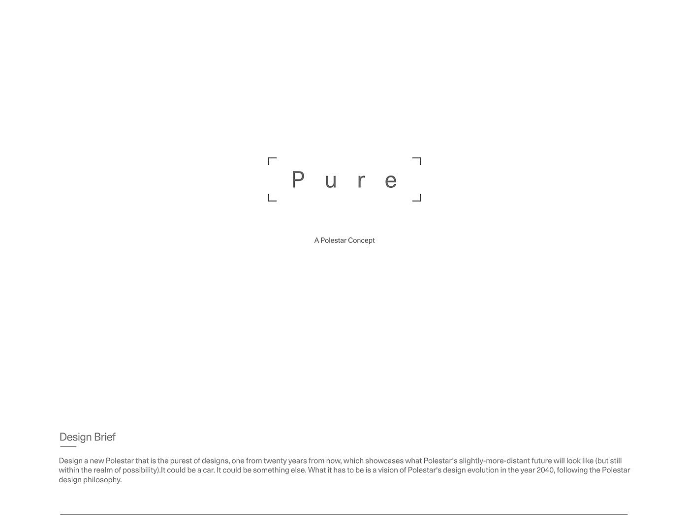 Polestar Pure，Murray Sharp，conceptual design，Automobile design，a design chart，