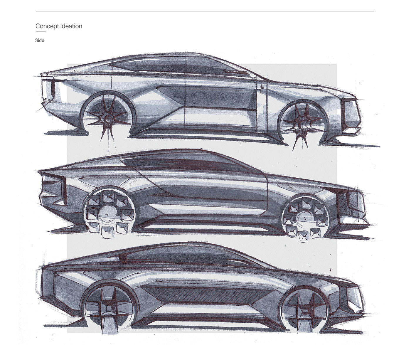 Polestar Pure，Murray Sharp，conceptual design，Automobile design，a design chart，