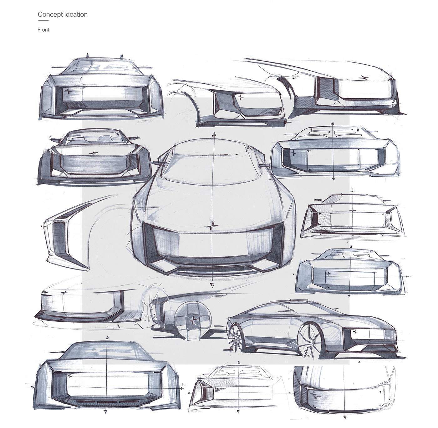 Polestar Pure，Murray Sharp，conceptual design，Automobile design，a design chart，