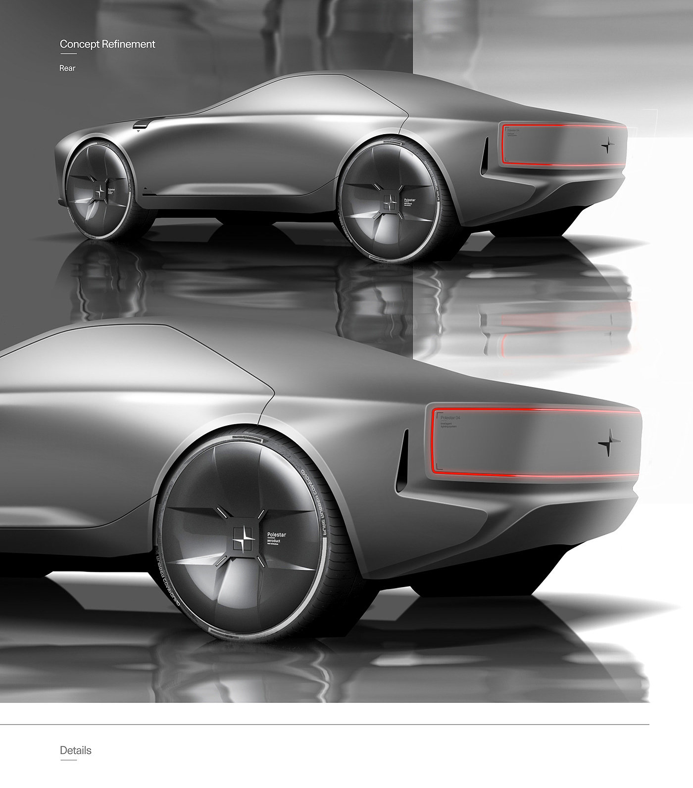 Polestar Pure，Murray Sharp，conceptual design，Automobile design，a design chart，