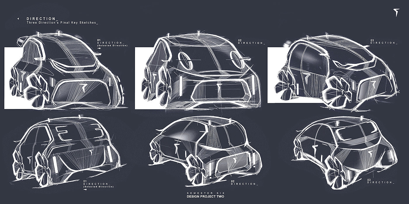 automobile，Commuter car，concept，two thousand and twenty-five，Hand drawn，