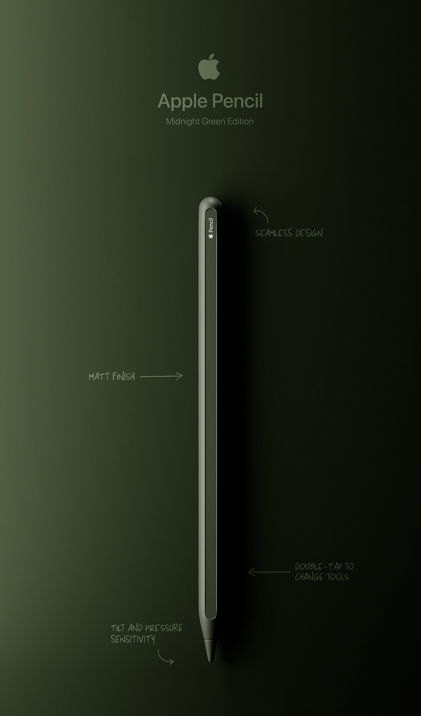 Apple，apple pencil，Minimalism，cgi，