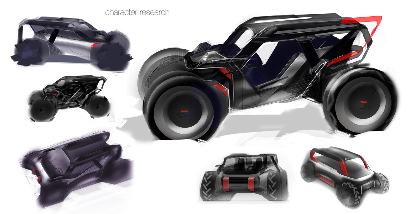 Side by side，Michael Timofeev，Off-road vehicle，conceptual design，black，