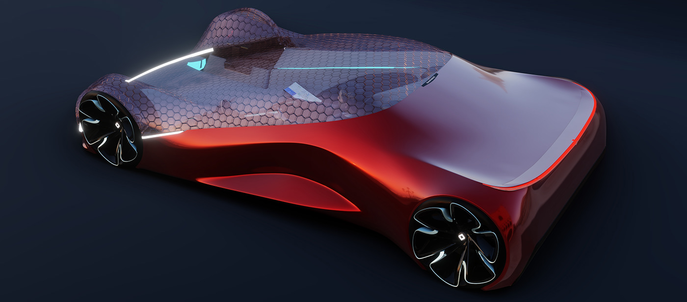 automobile，Electric，future，concept，transport，