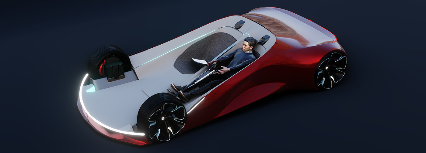 automobile，Electric，future，concept，transport，