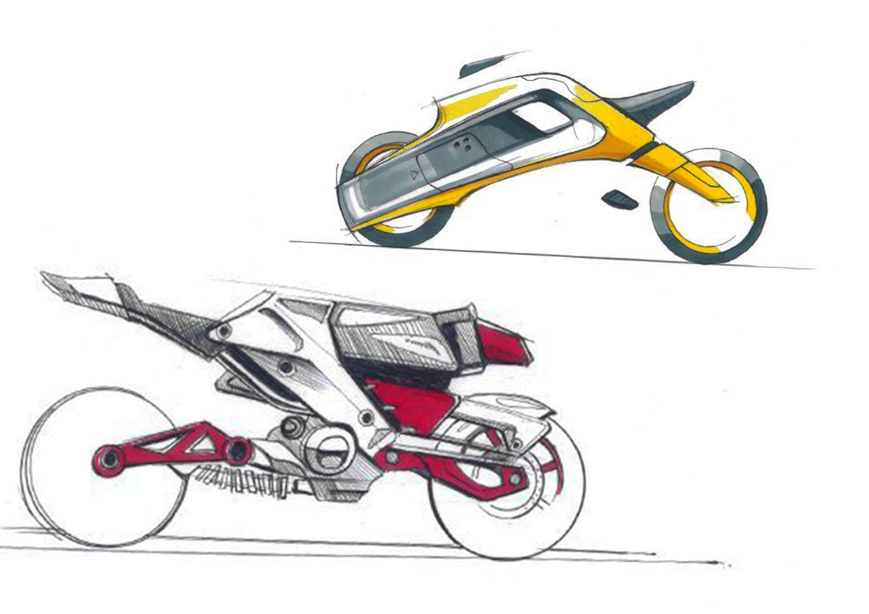 Hand drawn，motorcycle，vehicle，sketch，sketch，Hand drawing exercise，