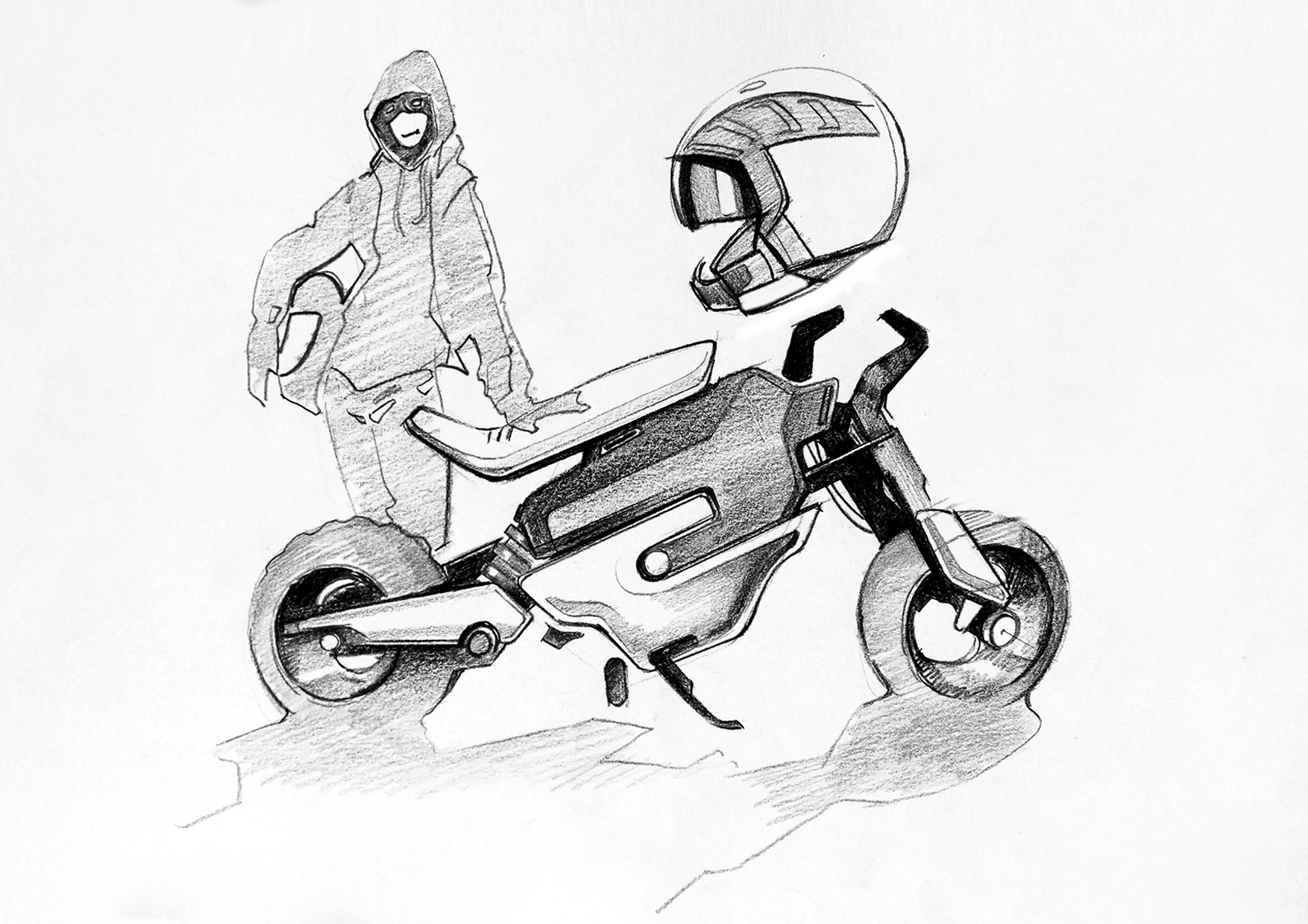 Hand drawn，motorcycle，vehicle，sketch，sketch，Hand drawing exercise，