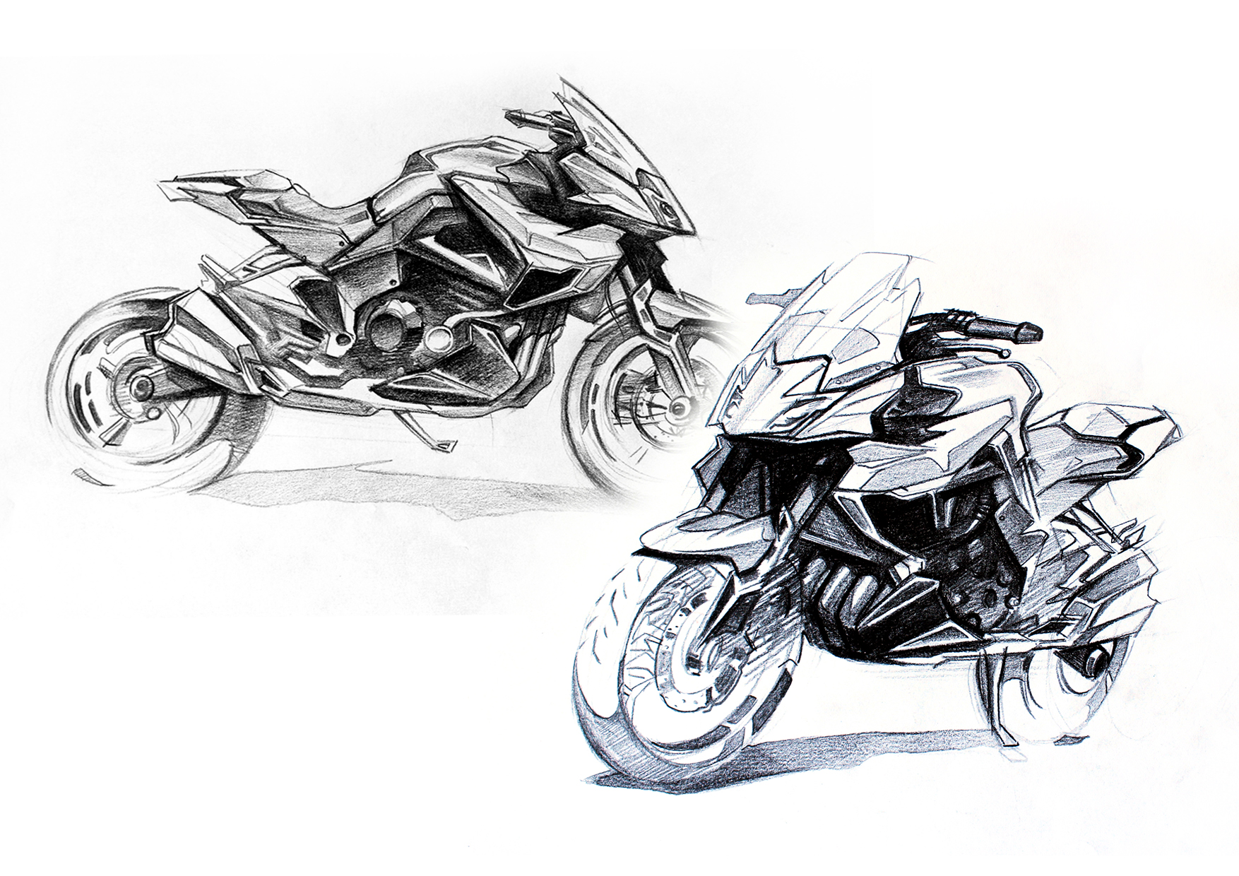 Hand drawn，motorcycle，vehicle，sketch，sketch，Hand drawing exercise，
