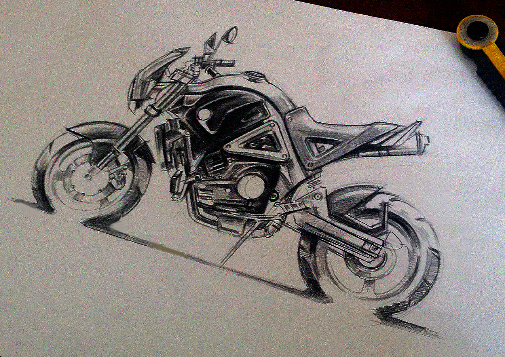 Hand drawn，motorcycle，vehicle，sketch，sketch，Hand drawing exercise，