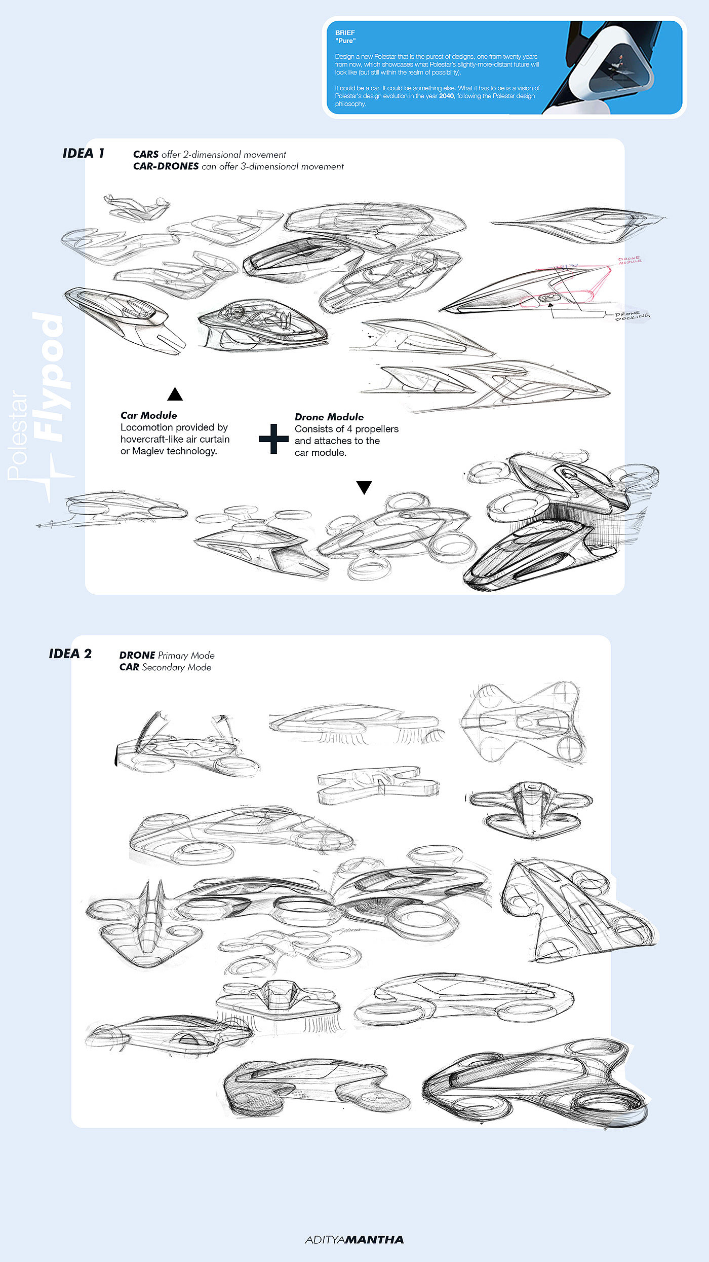 automobile，Hand drawn，Polaris Design Competition，Volvo，