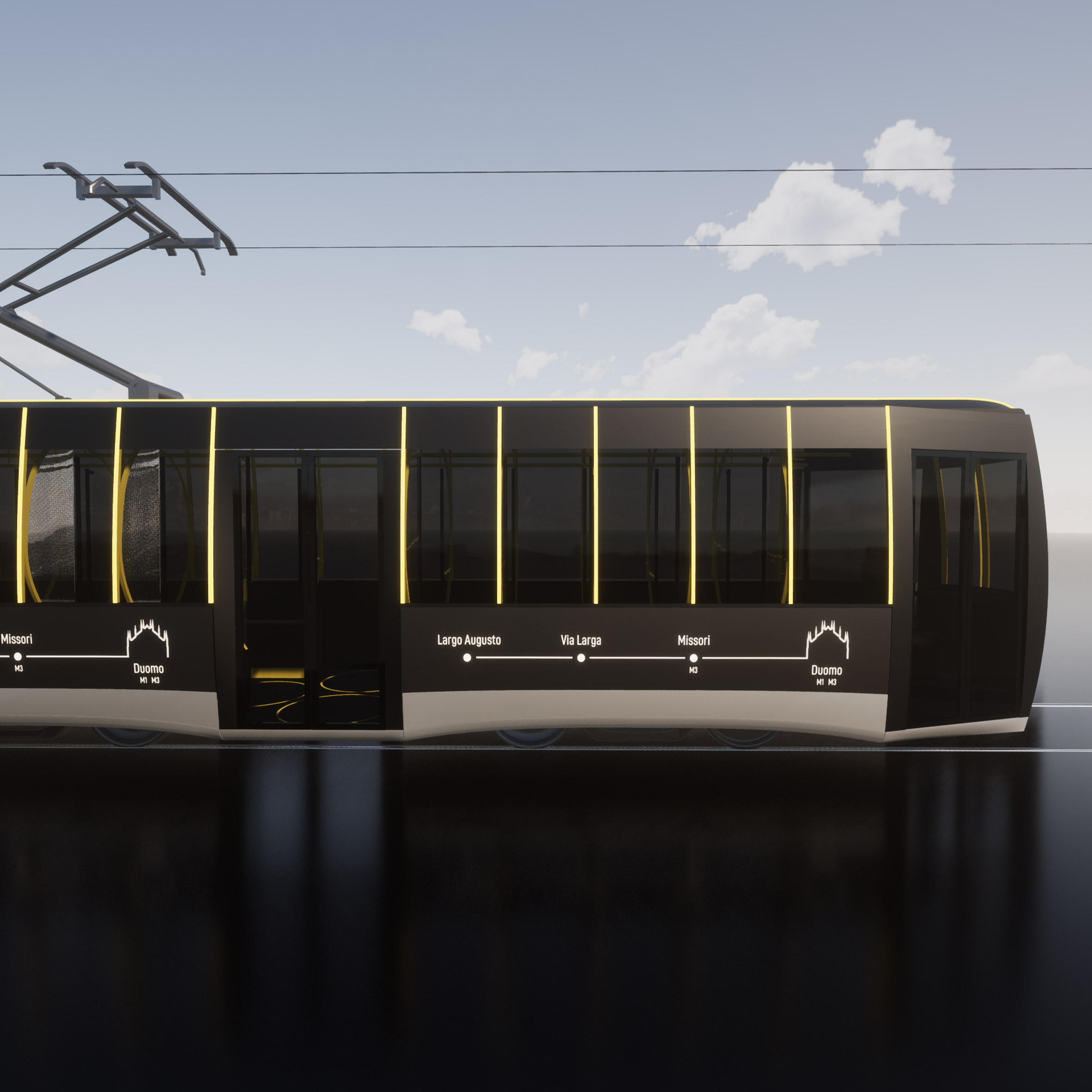 Passageway，tram，conceptual design，vehicle，