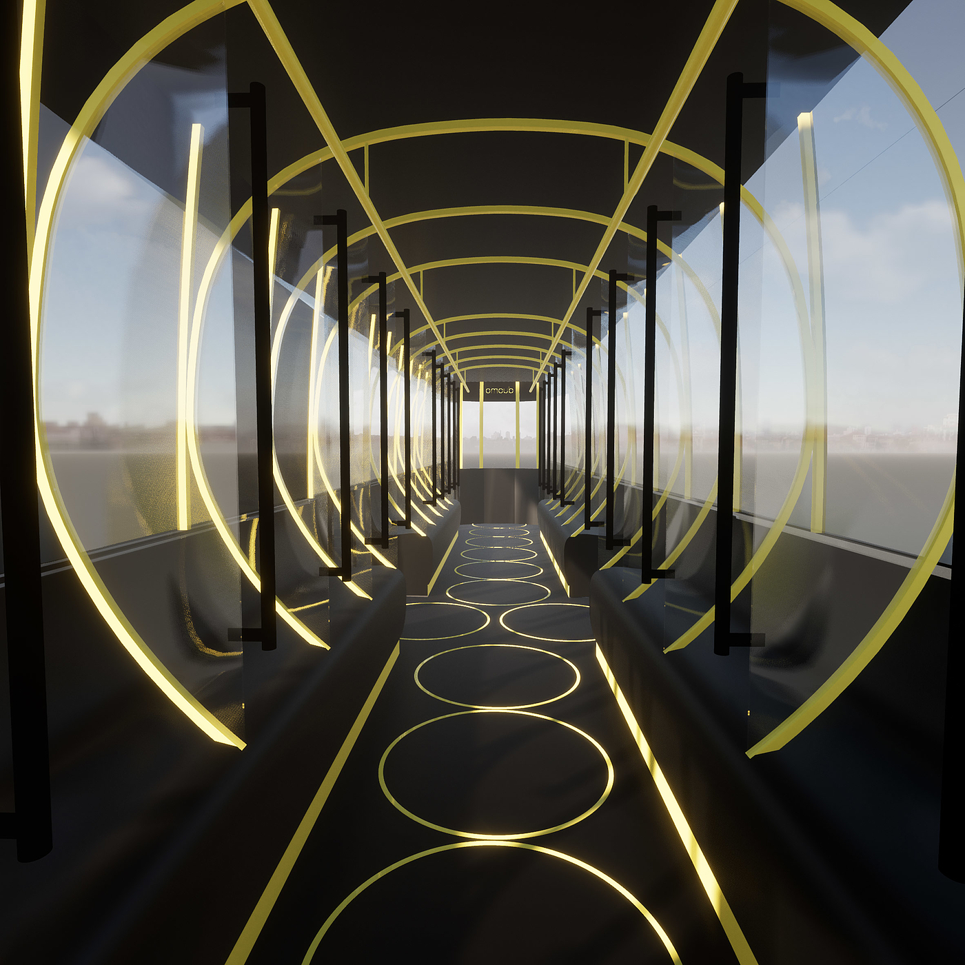 Passageway，tram，conceptual design，vehicle，