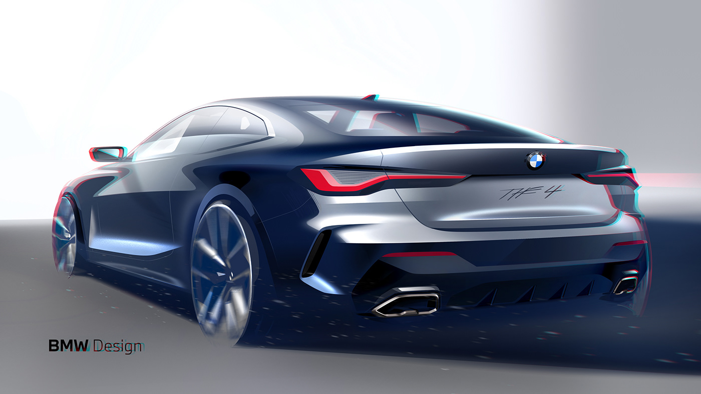 BMW 4 Series，Automobile design，blue，