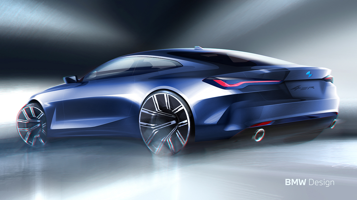 BMW 4 Series，Automobile design，blue，