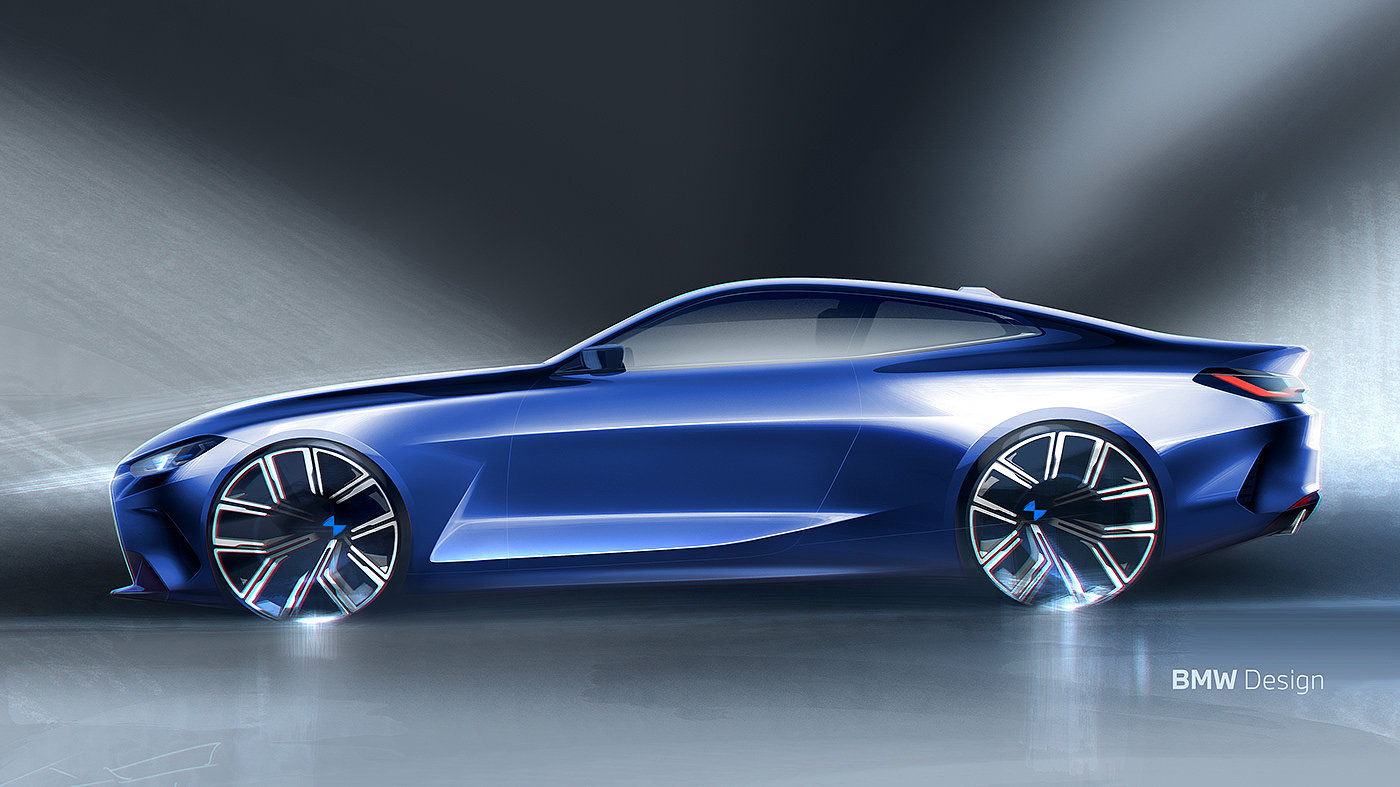 BMW 4 Series，汽车设计，蓝色，