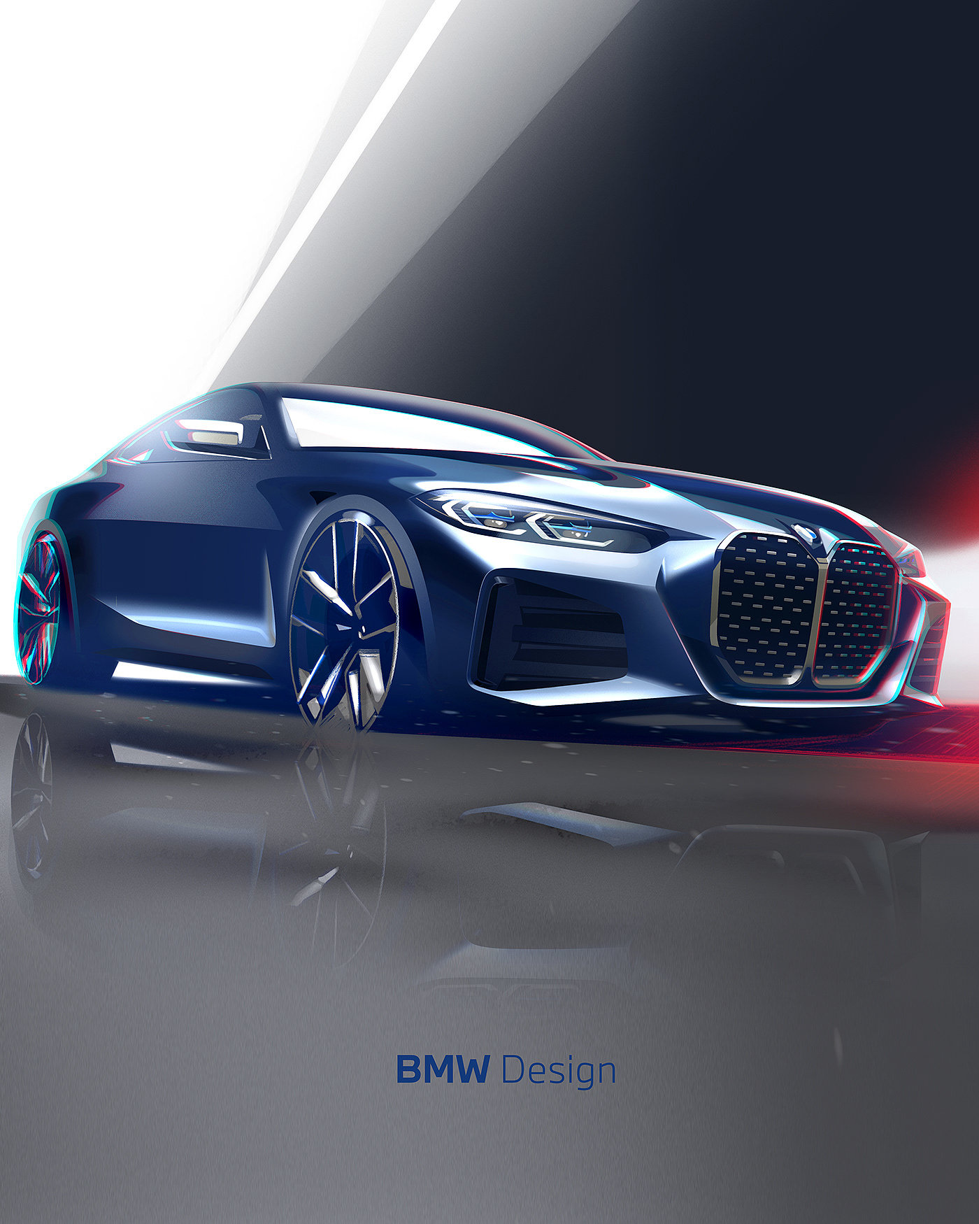 BMW 4 Series，汽车设计，蓝色，