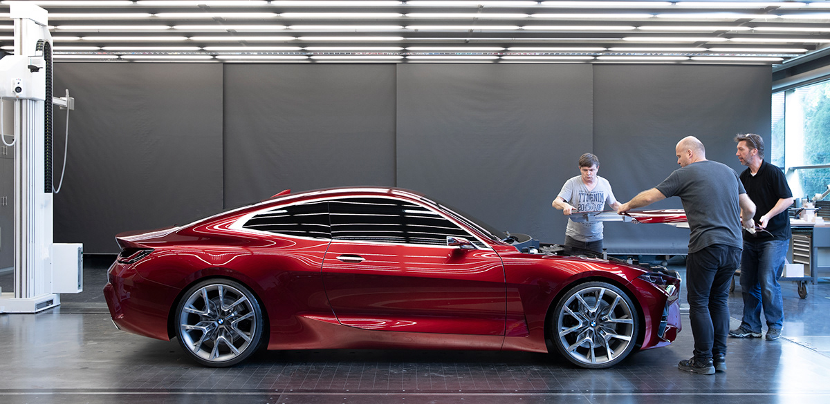 BMW 4 Series，Automobile design，blue，