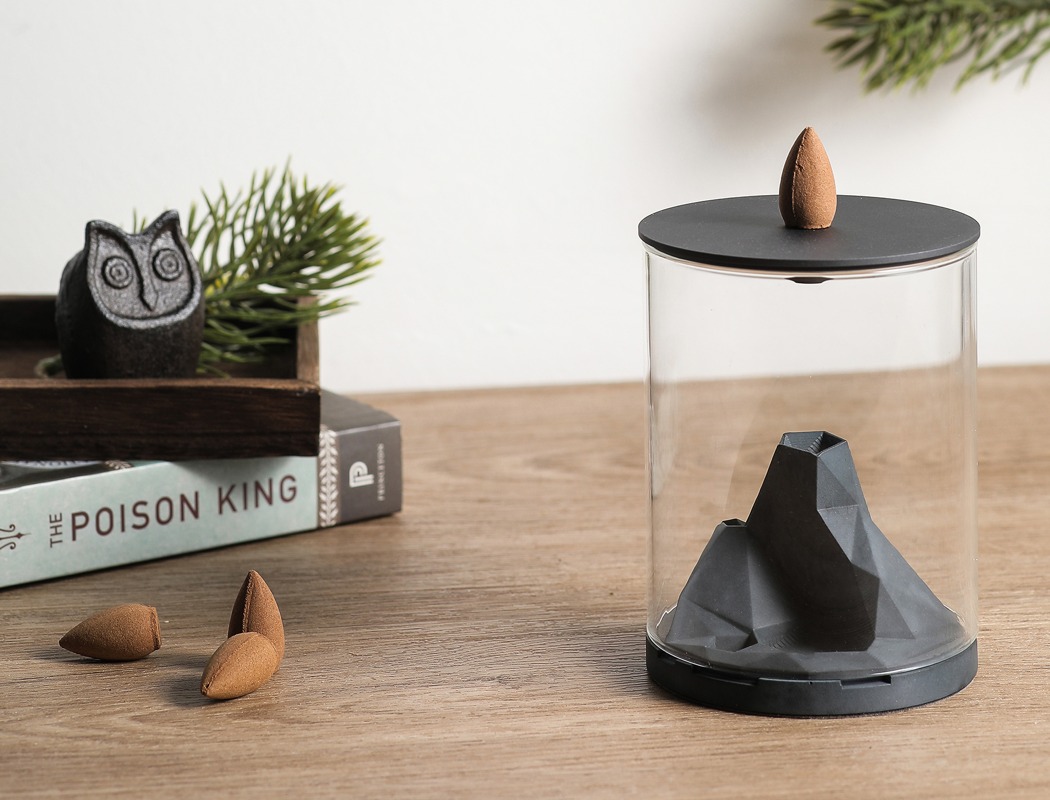 Terrarium series，Incense burner，black，