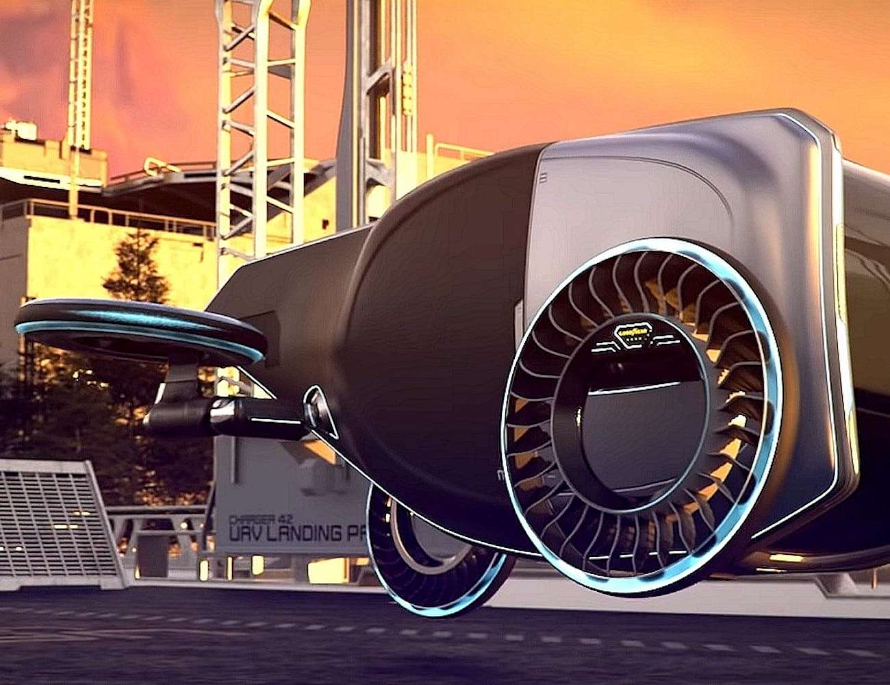 Goodyear AERO，concept，tyre，Flying car，
