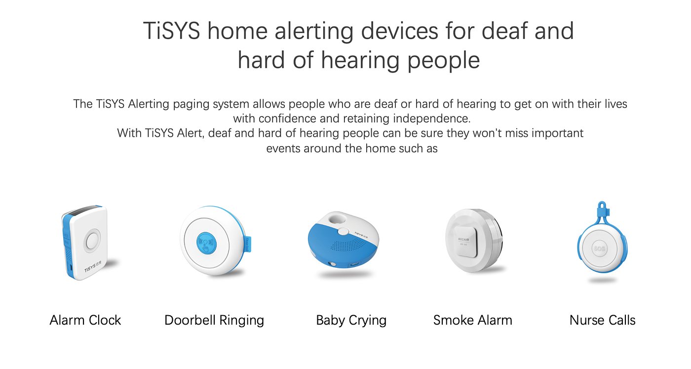 听力障碍闹钟，听力障碍门铃，听力障碍烟感，听力障碍婴儿呼叫器，听力障碍SOS按钮，